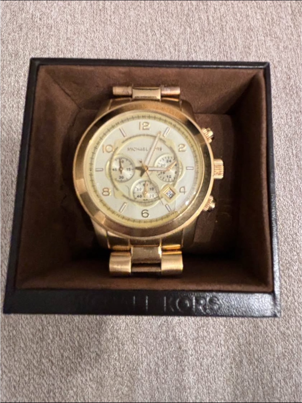 Michael Kors Gold-Tone Men's Chronograph Bracelet Watch